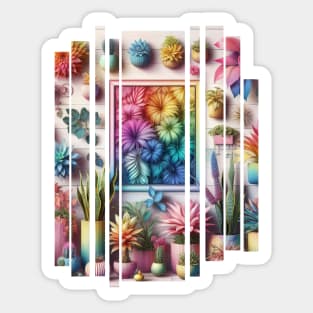 Rainbow Plant Room Sticker
